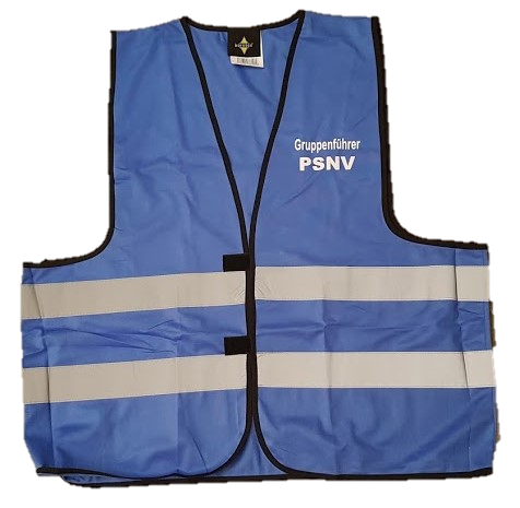 Kennzeichnungs-Weste "Gruppenführer PSNV" blau mit Tasche